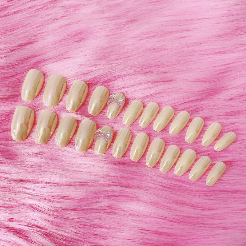 

24pcs/set popular elegant Acrylic resin full cover False Nail resin Fake Nails art Tips Sticker with GLUE