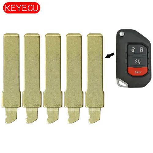 KEYECU 10 шт. флип полотно дистанционного ключа для 2018 2019 Jeep Wrangler 68292944AA OHT1130261|Ключ от