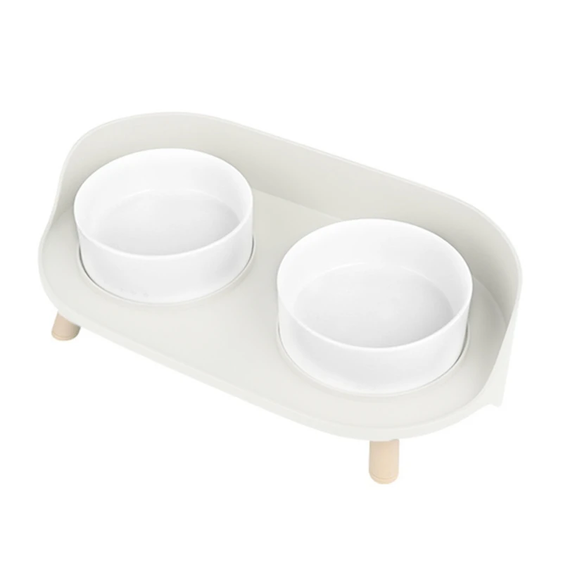 4" Elevated Dog and Cat Pet Feeder Double Bowls Raised Stand Comes with Extra Two Ceramic for Small Dogs Cats | Дом и сад