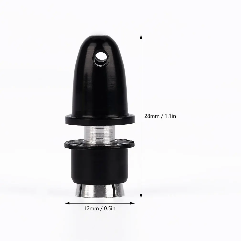 

Black Aluminum 3.17mm Aluminum Bullet Propeller Adapter Holder for RC Brushless Motor Prop