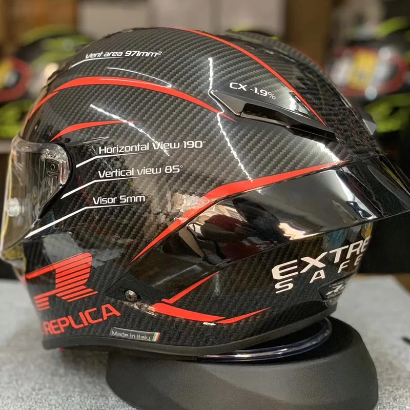 Шлем мотоциклетный с полным покрытием всесезонный двойной траекторией RR спойлер