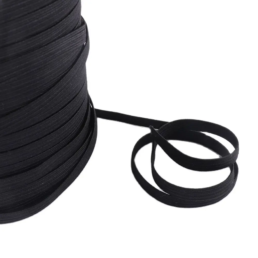 6/7 мм плоская эластичная лента черно-белые аксессуары для пошива одежды Швейные