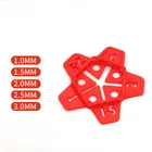 Съемная настенная плитка, локатор керамических зазоров для многократного выравнивания перекрестной плитки, 5 размеров, 2 мм, 3 мм, 50 шт.