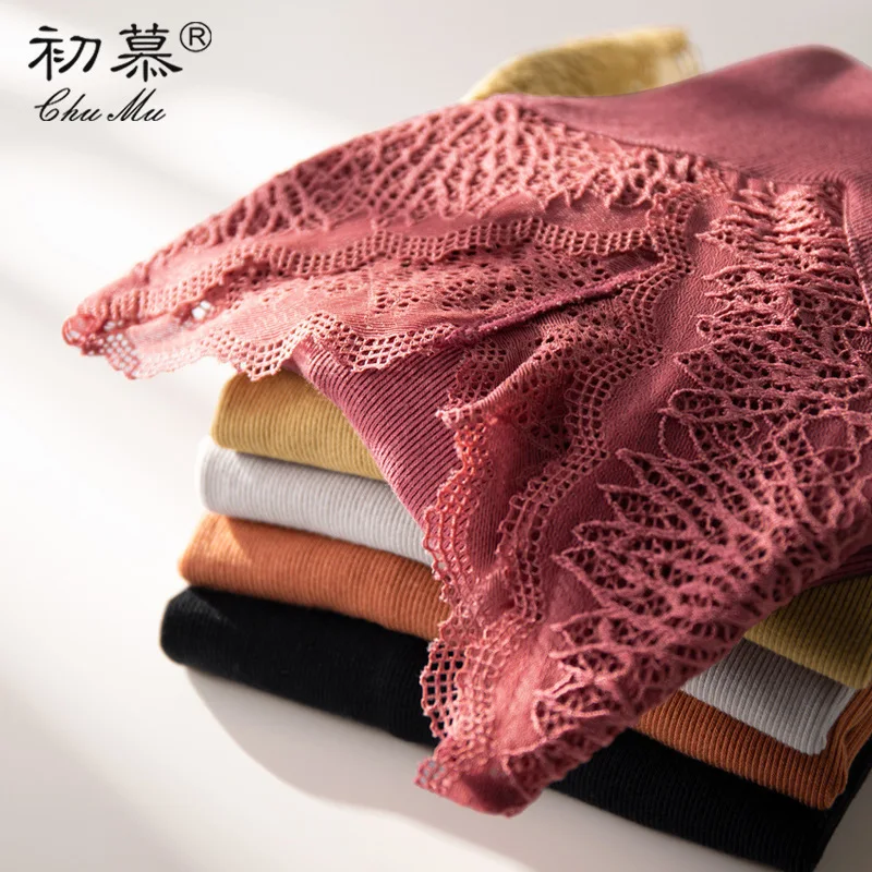 

V-neck Lace Beauty Body Autumn Clothes Long Pant Suit Female Slim Slimming Thermal Underwear Set Camiseta Interior Termica Mujer