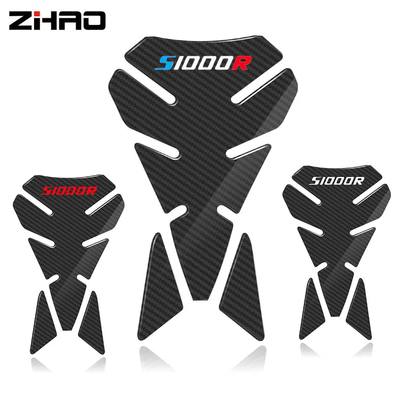 

3d-наклейки из углеродного волокна для мотоцикла, бака для топлива, Защитная Наклейка для BMW S1000R S1000 R