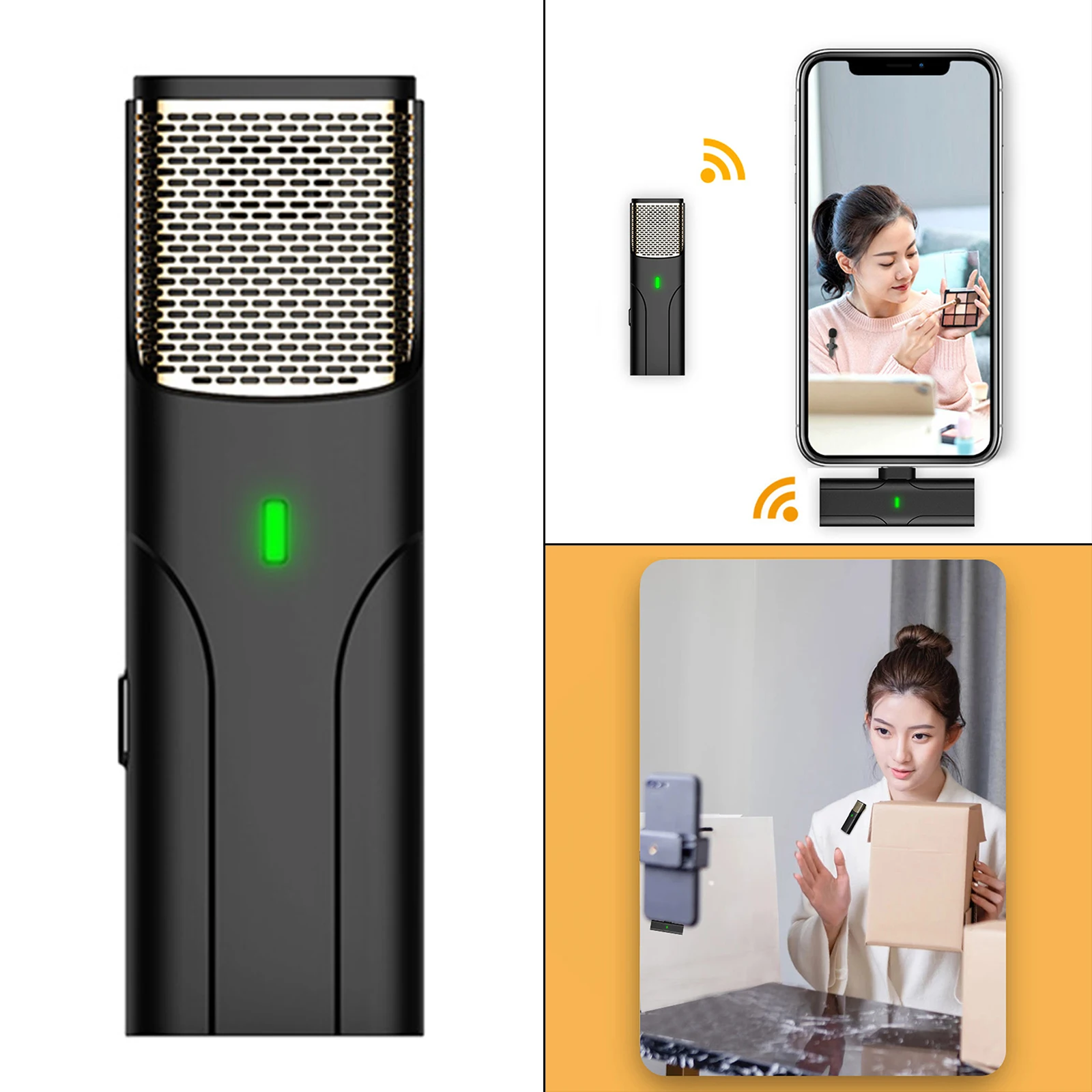 

Lavalier Microphone Wireless Professional Omnidirectional Mini Mic for Video Dictation Recording PC Laptop