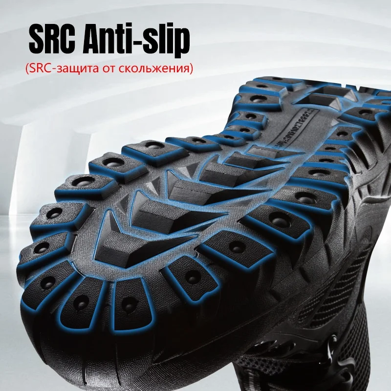 

LARNMERN Men's Work Safety Shoes Breathable Construction Protective Footwear Steel Toe Anti-smashing Non-slip Hiking Boots