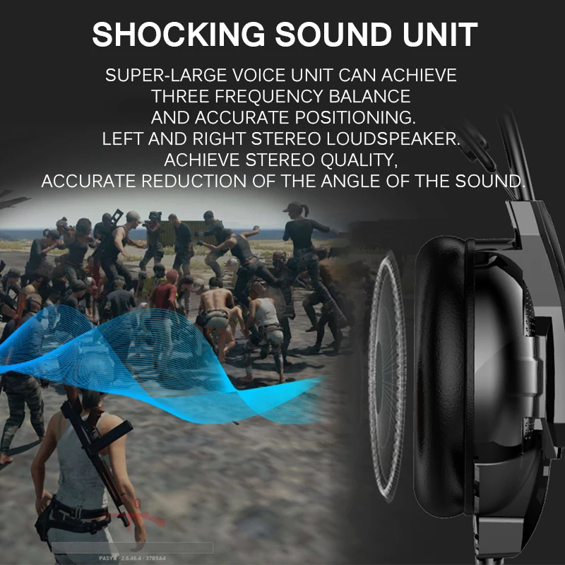 Игровая гарнитура для ПК с микрофоном и гибким PUBG 7 1 наушники объемным звуком Xbox