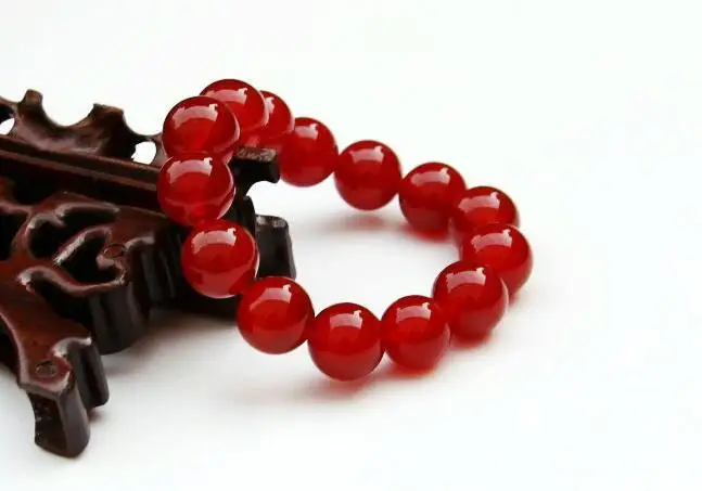 Браслет с красным натуральным агатом нефритовый браслет южно-красным халцедоном