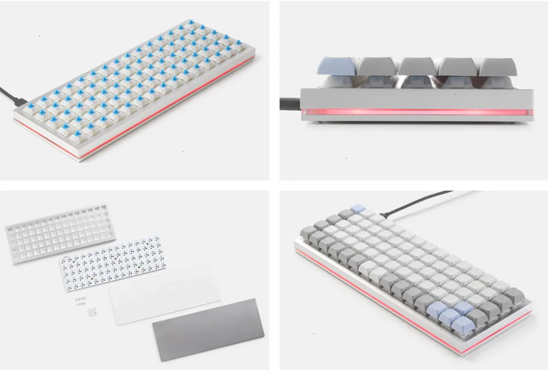 ID75 Горячая замена Pcb Rgb клавиатура комплект QMK75keys Tpye-c для Clavier Gamer Серебристый Серый Черный Фиолетовый Синий механическая клавиатура