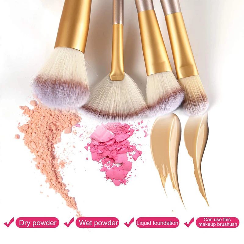 

VANDER 5 Set 12Pcs Professional Beauty Makeup Brushes Set Foundation Powder Brush Costmetic Tool Make-up Bag pinceaux maquillage