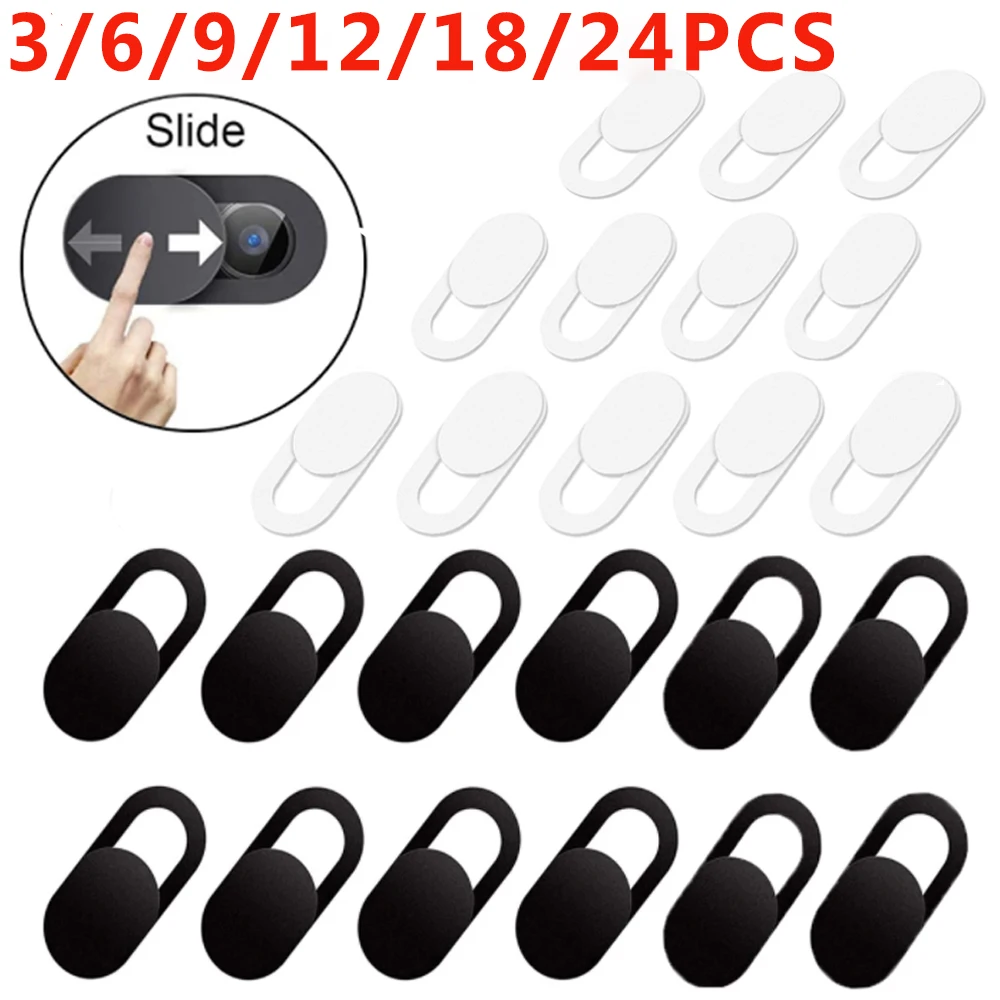 3/6/9/12/18/24PCS Webcam Cover Universal Phone Antispy Camera Cover For iPad Web PC Laptop Macbook Tablet lenses Privacy Sticker