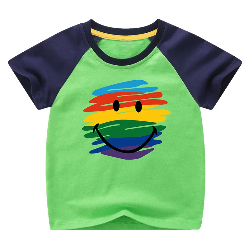 1-8Y baby boys girls t shirts kids tshirt cotton tops summer 2020 bendy shirt boy girl t-shirt children tshirts clothes | Детская одежда