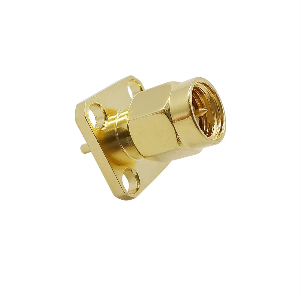 

Коаксиальный SMA-адаптер RF, 1 шт., штекер SMA, 4 отверстия, фланцевое крепление на панель, короткий Диэлектрический разъем для пайки