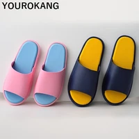 summer women shoes home slippers indoor non slip bathroom jelly shoe soft concise couple footwear for lovers slides mixed colors