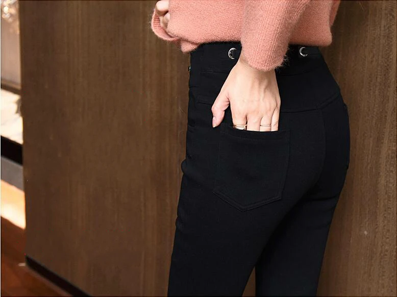 

Velvet flare pants 2019 new autumn and winter warm office lady plus size stretch female women girls brand trousers clothing