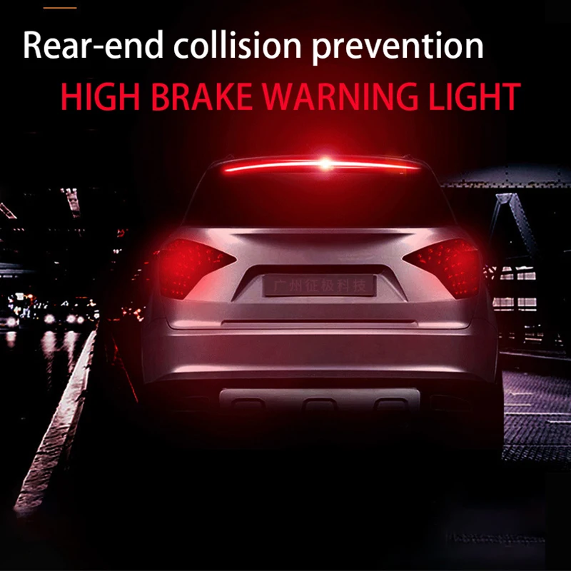 

New Car Colorful Modified High Brake Lights Highlight Rear Red Warning Lights Remote Control Multi-mode Streamer Tail Lights