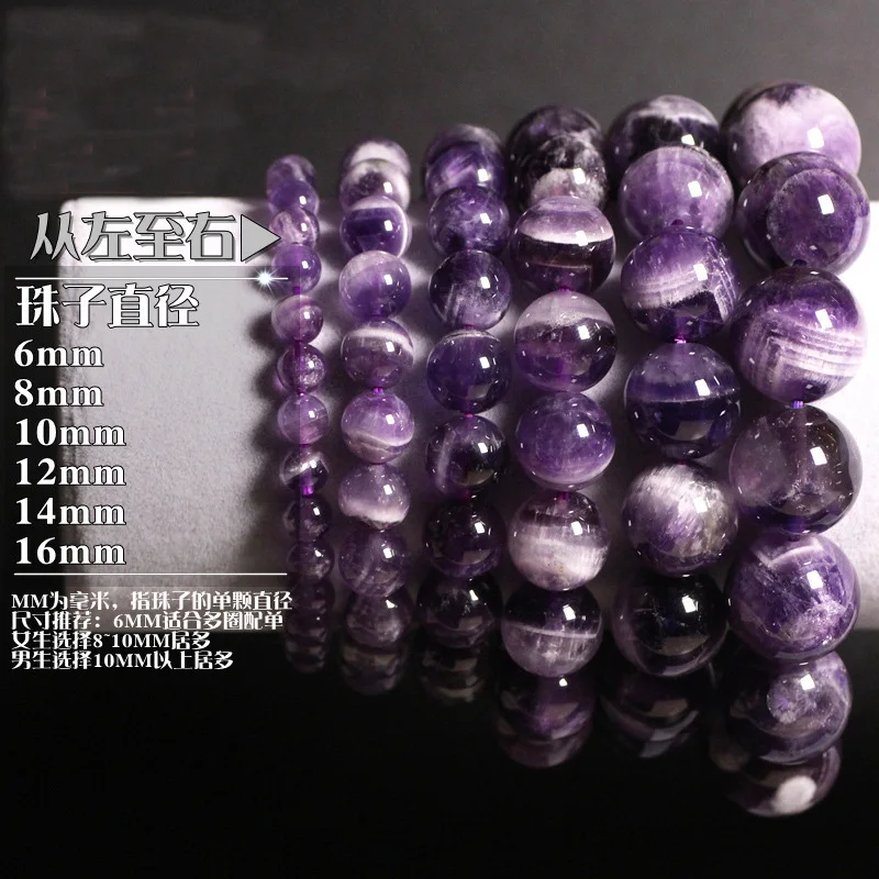 Прямая поставка женские браслеты из аметиста фиолетовые с кристаллами подарок