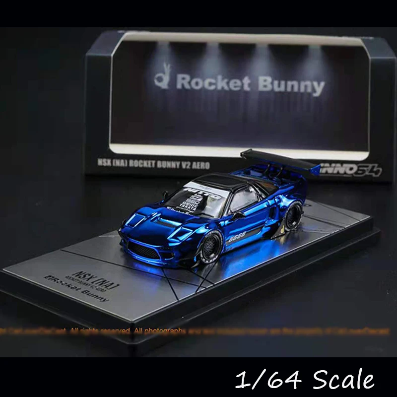

Модель автомобиля INNO 1/64 Honda NSX Rocket Bunny V2 из сплава, коллекция литых автомобилей синего цвета