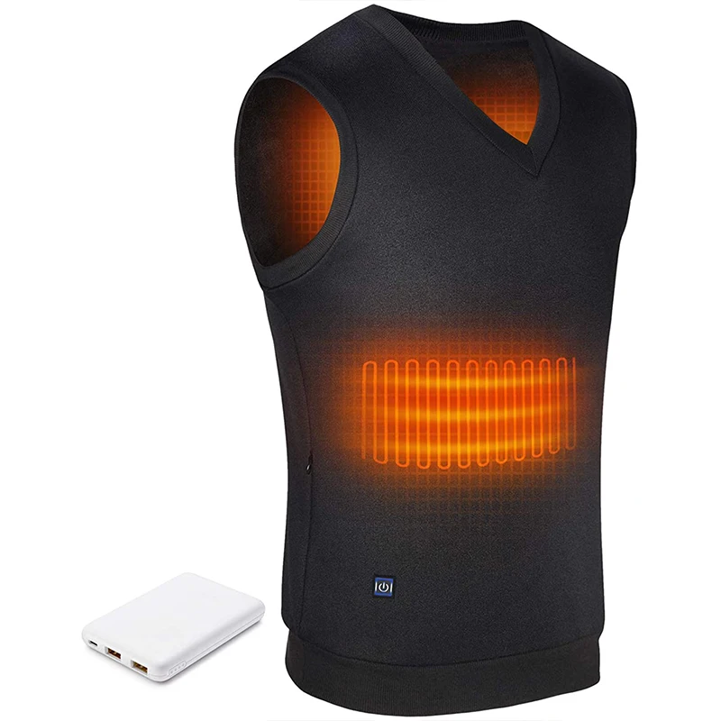 

Heated Vest with Battery Pack Warm Cotton Sweater Vest for Men Women Electric USB Jacket Warm Winter Thermal Heating Coat Shirt