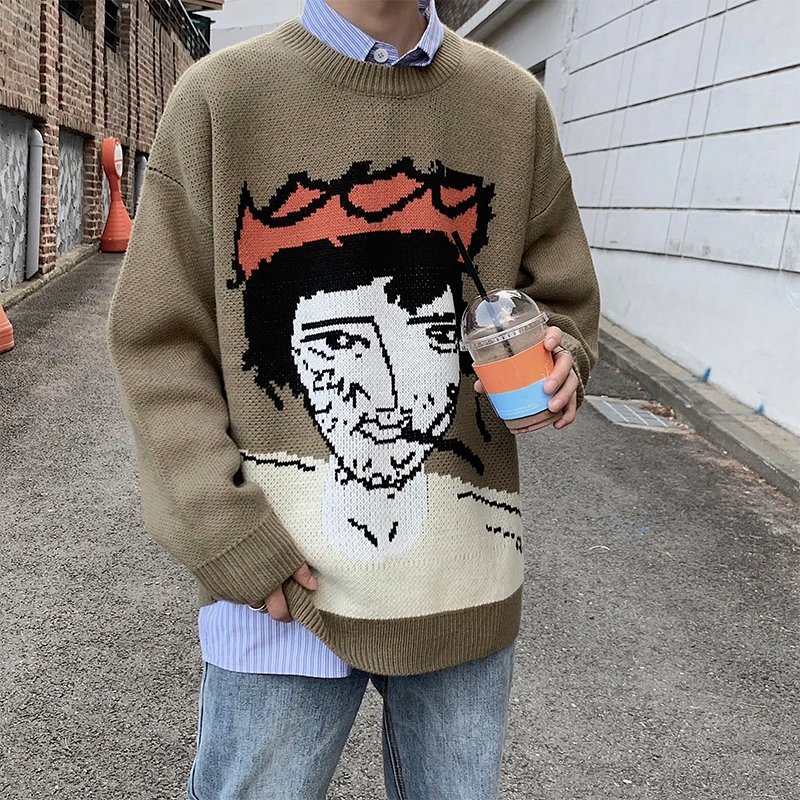 Зимний новый свитер мужской теплый Модный повседневный трикотажный пуловер с