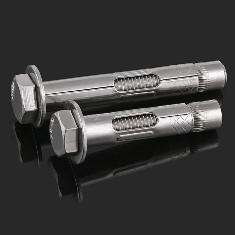 304 Нержавеющая Сталь Расширительный Винт Подъемный Болт С Внешним Шестигранником С Понижающим Ремнем Встроенным Напряжением Взрыв 2 Шт.