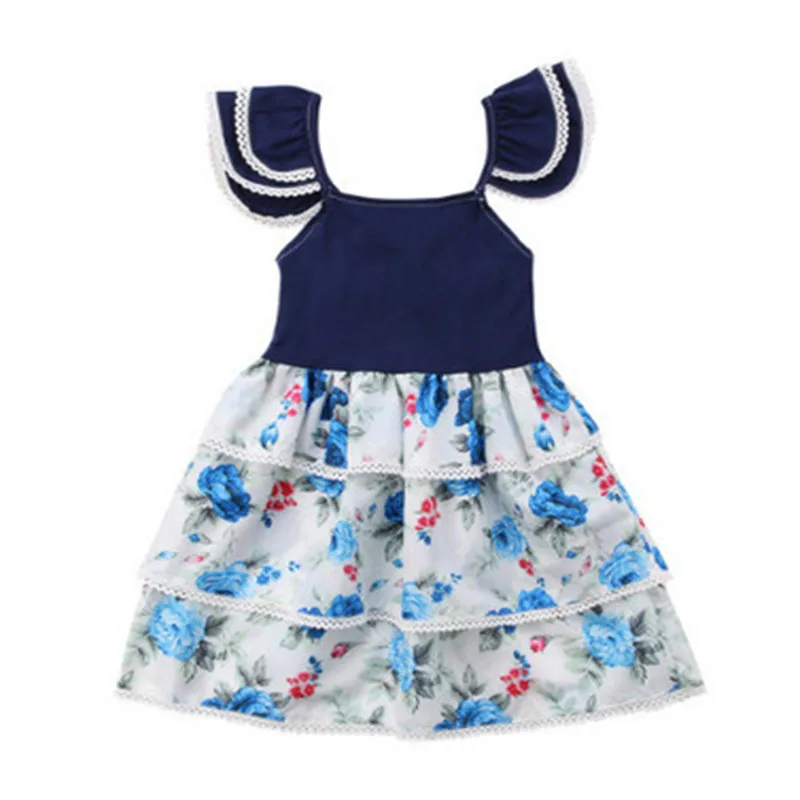 Летнее платье-пачка с короткими рукавами и принтом на возраст 5 лет | Детская