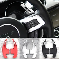 car styling for ford mustang 2015 2016 2017 2018 2019 steering wheel gear shifters paddle aluminum alloy cover trim 2pcs