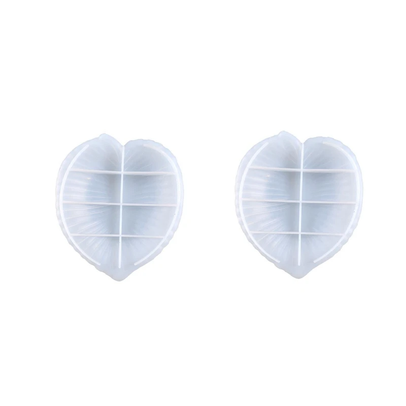 

2Pcs Leaf Disc Fruit Snack Storage Silicone Diy Crystal Glue Mold