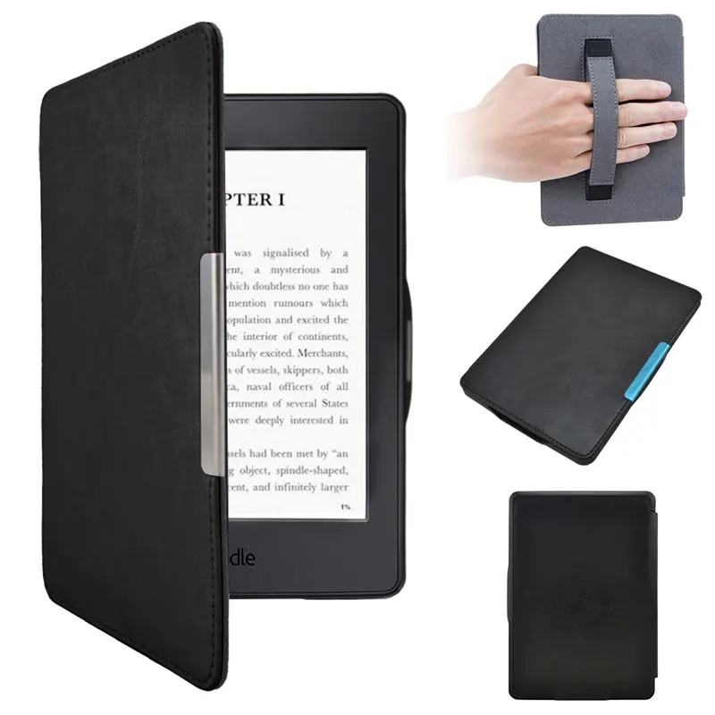 Black Книга Обложка кожаный чехол для Kindle Paperwhite электронная книга ридер Pocketbook Elektronik электронная книга - Цвет: Black