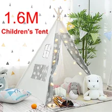 1.6M Large Teepee Tent For Kids Play Tent Child Portable Home Indoor Outdoor Games Tipi Play House Baby Toys Wigwam for Children