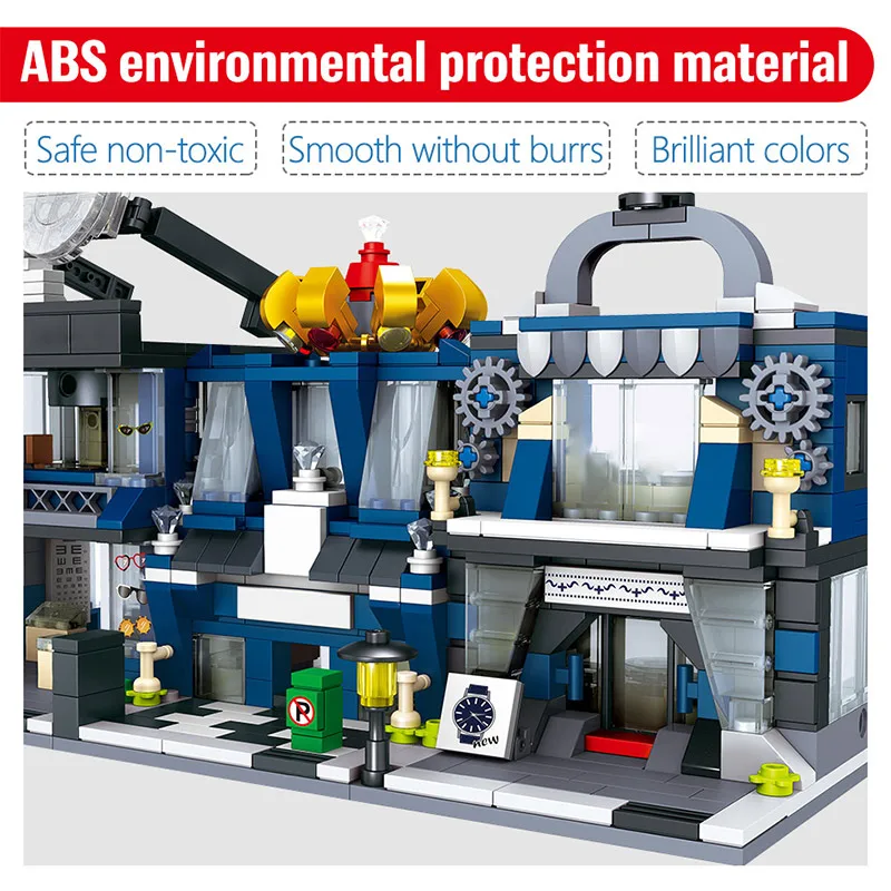6 в 1 часы с уличным видом городском стиле нефритовый ювелирный магазин Модель