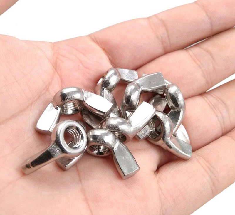 

5-20pcs M3 M4 M5 M6 M8 M10 M12 Wing Nuts Stainless Steel Wing Nuts Galvanized Hand Tightening Nuts