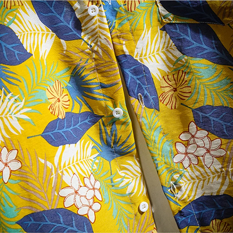 

2020 Brand clothing High quality for men in summer Casual pure cotton short-sleeved shirts/Male slim fit Printed lapel shirts