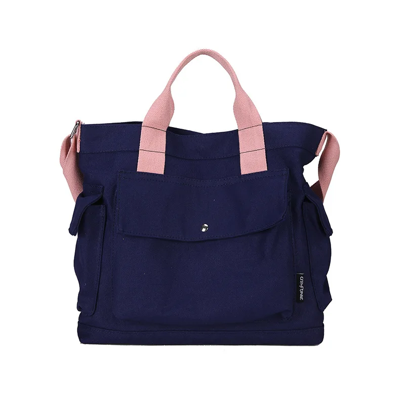 

Large Capacity Harajuku Korean Canvas Single-Shoulder Crossbody Bag Women's 2020 New Multi-Function Casual All-match Tote Bag