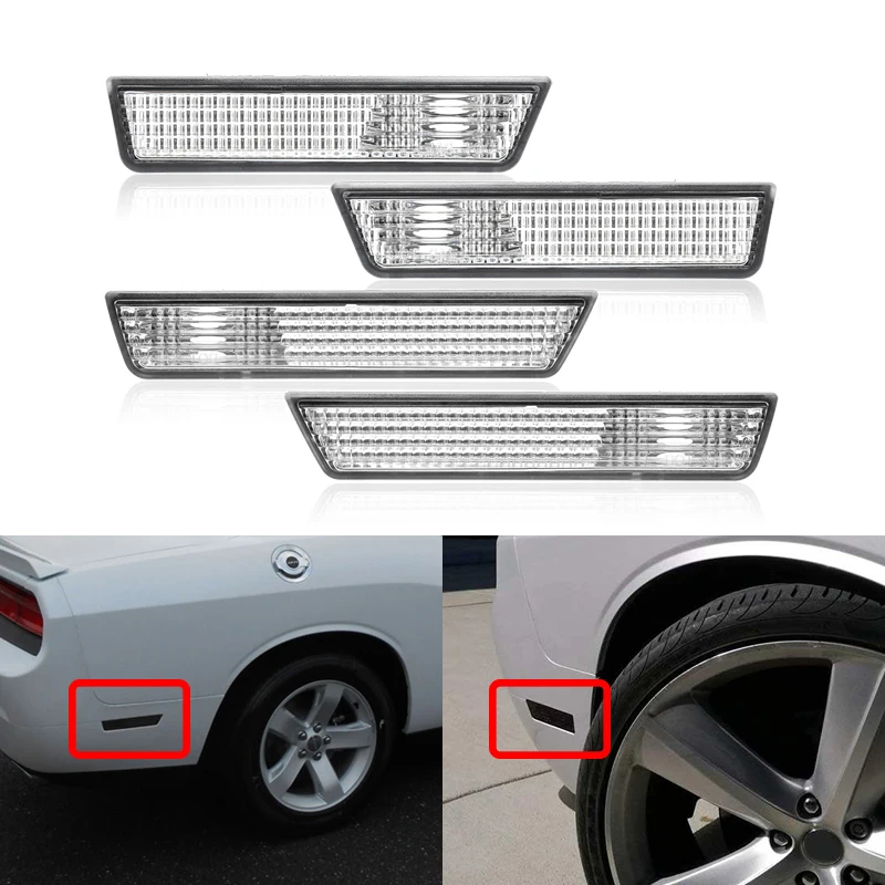 4x Передняя и задняя прозрачная линза OEM боковой габаритный фсветильник рь чехол