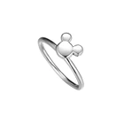 Женское кольцо с силуэтом мыши, кольцо из стерлингового серебра, ювелирные изделия для женщин, бижутерия для макияжа, модные ювелирные изделия, кольца