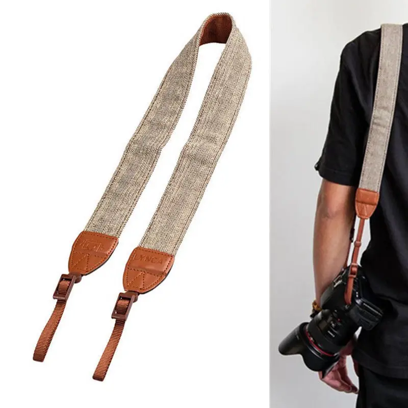 

Universal Camera Shoulder Neck Strap Adjustable Cotton Leather Belt For Sony/Canon/Nikon DSLR Cameras Strap Accessories Part