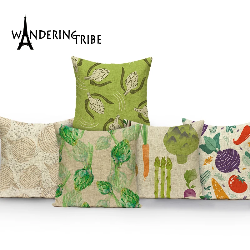 

Cushion Covers Decorat Cushion Cover Cushion Cover Sofa Cushions Pillowcases Plant Style Vegetable Pattern Housse De Coussin