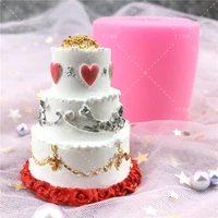 flower rose cake shape silicone fondant soap 3d cake mold cupcake jelly candy chocolate decoration baking tool fq2279