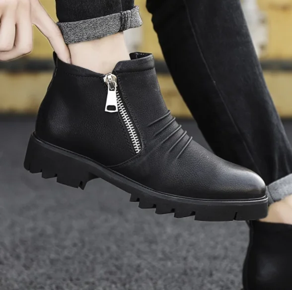 Новинка Стильные Мужские модельные ботинки на молнии модные мужские ботильоны