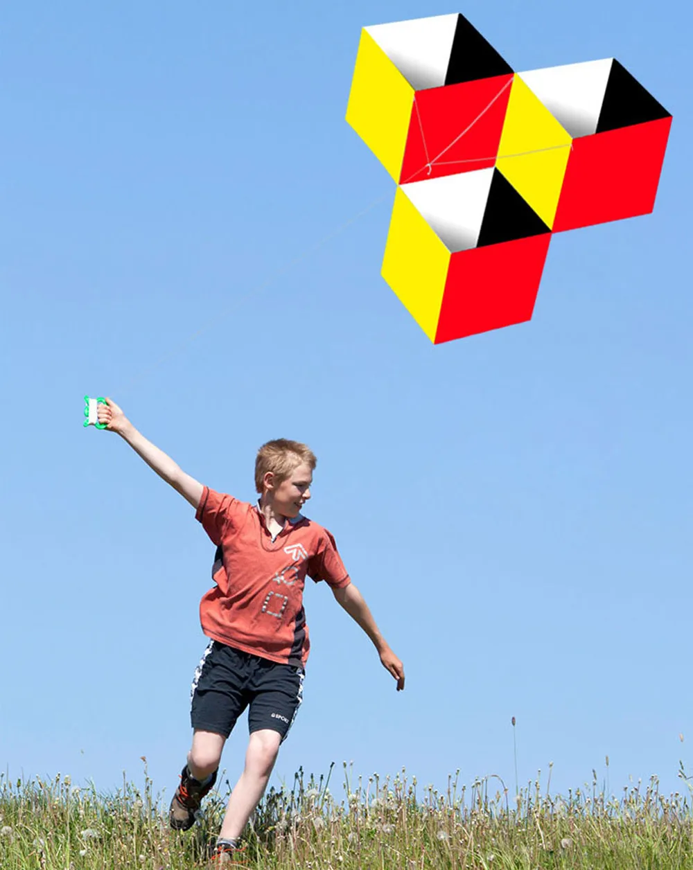 Объемный магический куб 62 см x 90 воздушный змей с одной линией хорошо Летающий