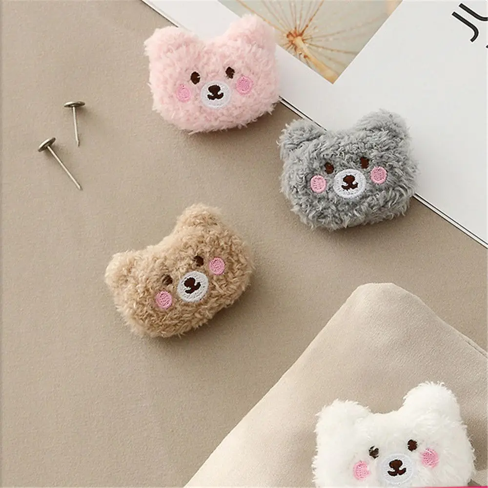 Симпатичный плюшевый держатель для одеяла в виде медведя 4 шт. нескользящий зажим