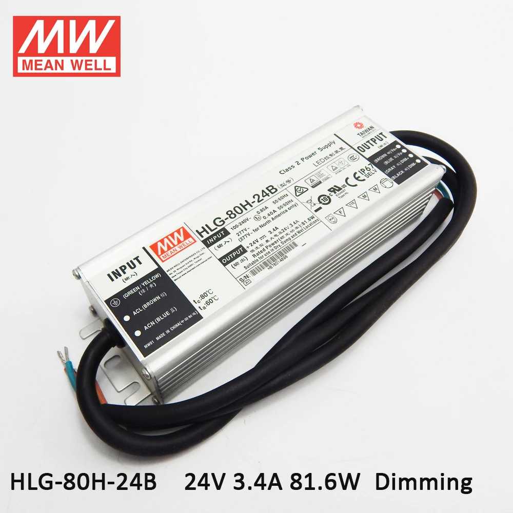 Светодиодный драйвер с регулируемой яркостью MEAN WELL 80 Вт светодиодный источник