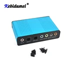Внешняя звуковая карта USB 2,0, 6 каналов, аудиокарта 5,1, CM6206, чипсет, аудиоадаптер для ПК, ноутбука