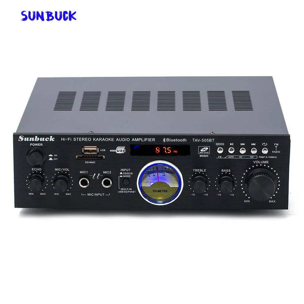 Усилитель громкости Sunbuck TAV-505BT 2 1 каналов 300 Вт USB SD FM Bluetooth дистанционное