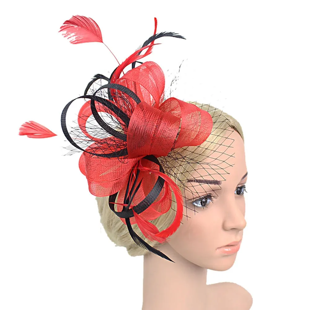 Свадебные аксессуары вечерние шляпка невесты с цветами для волос женская модная