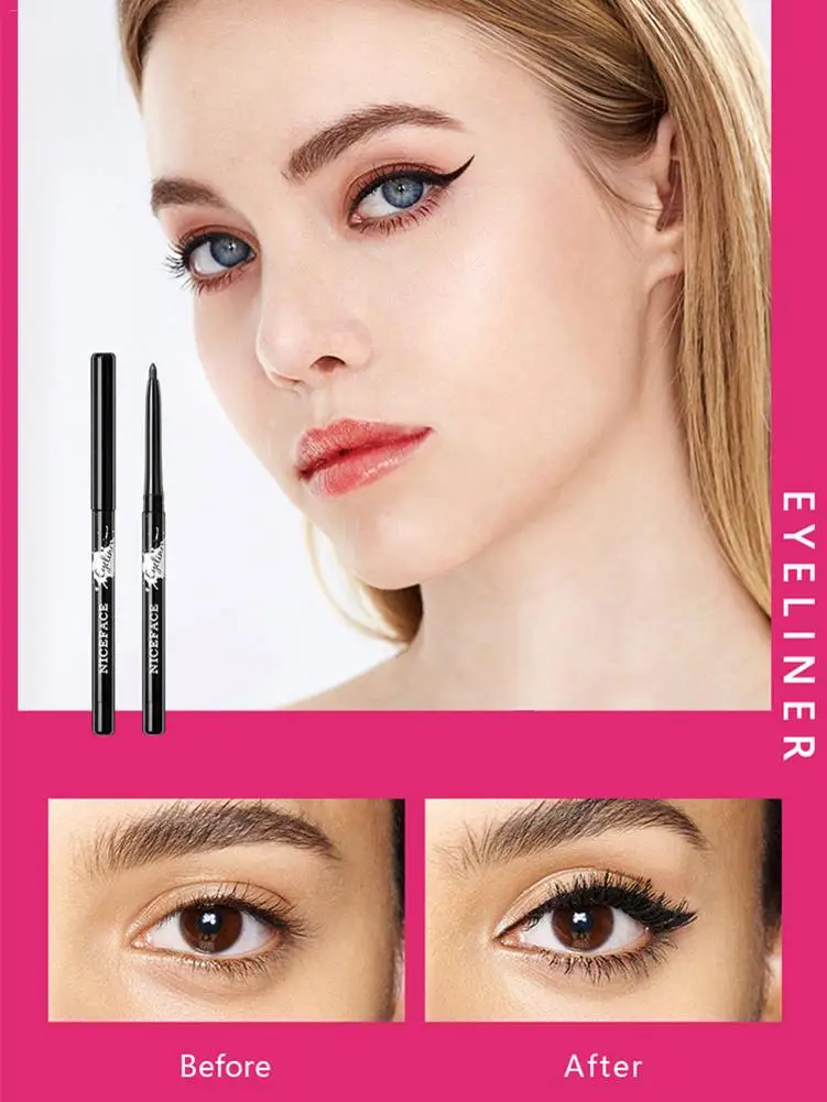 Professional Eyeliner Mascara Set Women Glitter Liquid Eyeliner Long-lasting Waterproof Eye Liner Pencil Eyes Makeup Beauty Tool