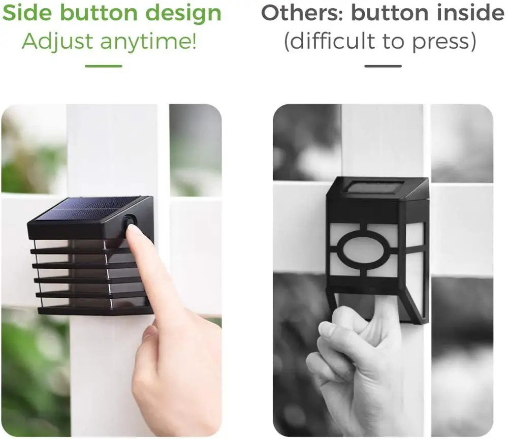 Уличный светодиодный светильник LITOM на солнечной батарее 4/8 шт. 2 режима IP65