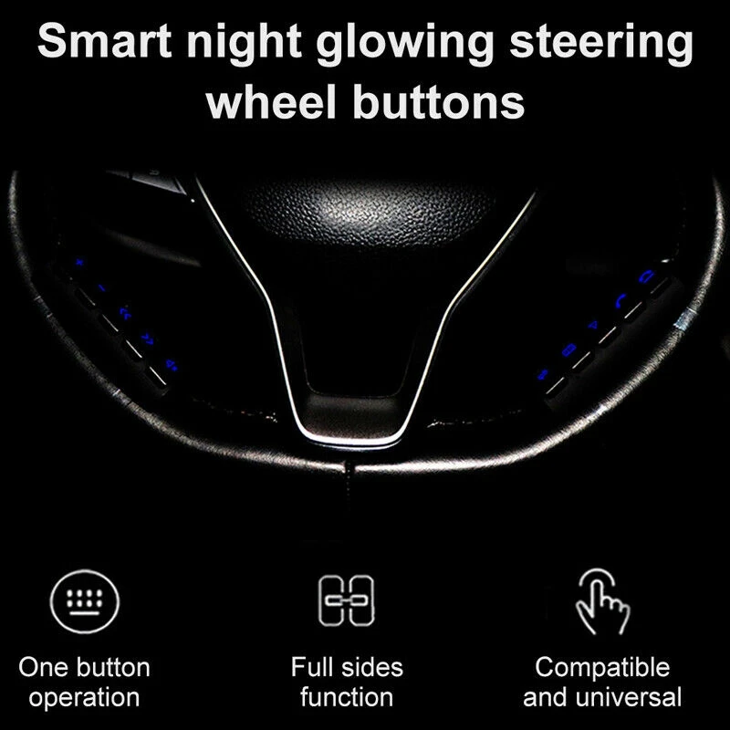 

LED 2.4G Wireless Car Steering Wheel Control Button Remote Bluetooth Stereo GPS